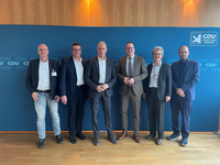 Holger Fischer, Andreas Haberl, Thomas Hering MdL (CDU, Vorsitzender des Innenausschusses), Christian Wendel MdL (Bildungspolitischer Sprecher der CDU), Brigitte Scheuerle, Christian Spahn