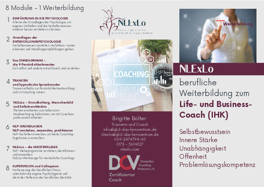 Flyer zum Lehrgang